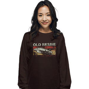 Shirts Long Sleeve Shirts, Unisex / Small / Dark Chocolate Retro Old Bessie