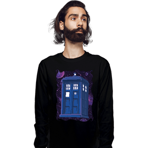 Daily_Deal_Shirts Long Sleeve Shirts, Unisex / Small / Black Pixel Tardis