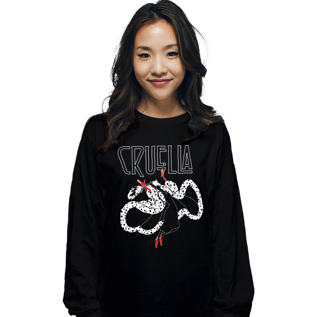 Shirts Long Sleeve Shirts, Unisex / Small / Black Cruella