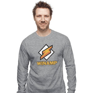 Shirts Long Sleeve Shirts, Unisex / Small / Sports Grey Winamp