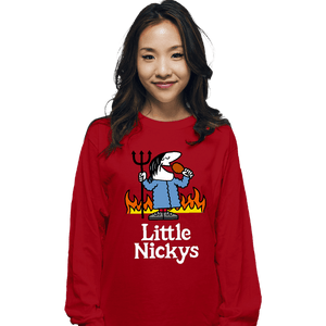 Daily_Deal_Shirts Long Sleeve Shirts, Unisex / Small / Red Little Nickys