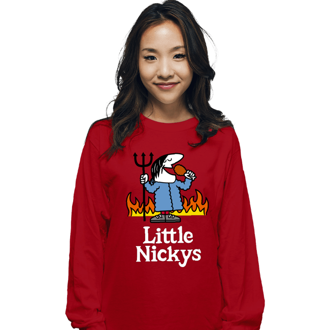 Daily_Deal_Shirts Long Sleeve Shirts, Unisex / Small / Red Little Nickys