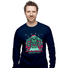 Load image into Gallery viewer, Secret_Shirts Long Sleeve Shirts, Unisex / Small / Navy Cthulhu Christmas Carol
