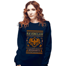 Load image into Gallery viewer, Shirts Long Sleeve Shirts, Unisex / Small / Navy Ravenclaw Sweater
