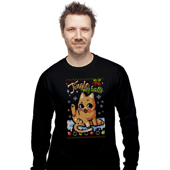 Secret_Shirts Long Sleeve Shirts, Unisex / Small / Black Jingle Balls
