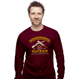 Secret_Shirts Long Sleeve Shirts, Unisex / Small / Maroon Winchester Tavern Crest