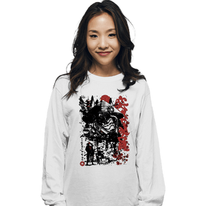 Daily_Deal_Shirts Long Sleeve Shirts, Unisex / Small / White Trooper Samurai