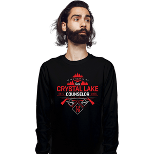 Shirts Long Sleeve Shirts, Unisex / Small / Black Crystal Lake Staff