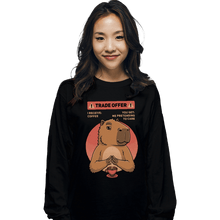 Load image into Gallery viewer, Secret_Shirts Long Sleeve Shirts, Unisex / Small / Black Capybara Trade
