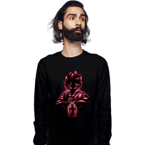 Shirts Long Sleeve Shirts, Unisex / Small / Black Super Saiyan Blue Kaioken