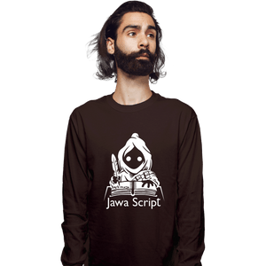 Shirts Long Sleeve Shirts, Unisex / Small / Dark Chocolate Jawa Script