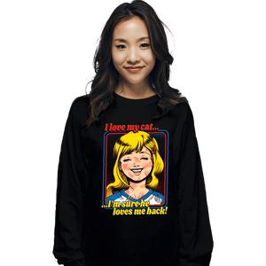 Secret_Shirts Long Sleeve Shirts, Unisex / Small / Black Love My Cats