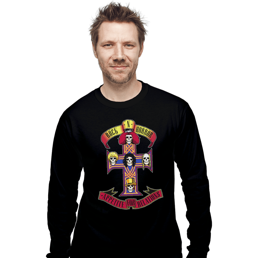 Shirts Long Sleeve Shirts, Unisex / Small / Black Rock N Horror