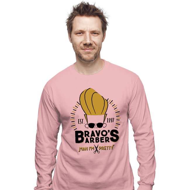 Shirts Long Sleeve Shirts, Unisex / Small / Pink Bravo's Barbers