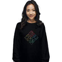 Load image into Gallery viewer, Shirts Long Sleeve Shirts, Unisex / Small / Black Geometric Hogwarts
