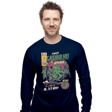 Load image into Gallery viewer, Shirts Long Sleeve Shirts, Unisex / Small / Navy Cathulhu
