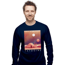 Load image into Gallery viewer, Shirts Long Sleeve Shirts, Unisex / Small / Navy Visit Tatooine
