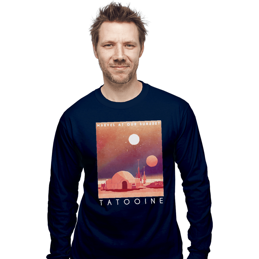 Shirts Long Sleeve Shirts, Unisex / Small / Navy Visit Tatooine