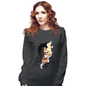 Daily_Deal_Shirts Long Sleeve Shirts, Unisex / Small / Charcoal Power God Of Sun