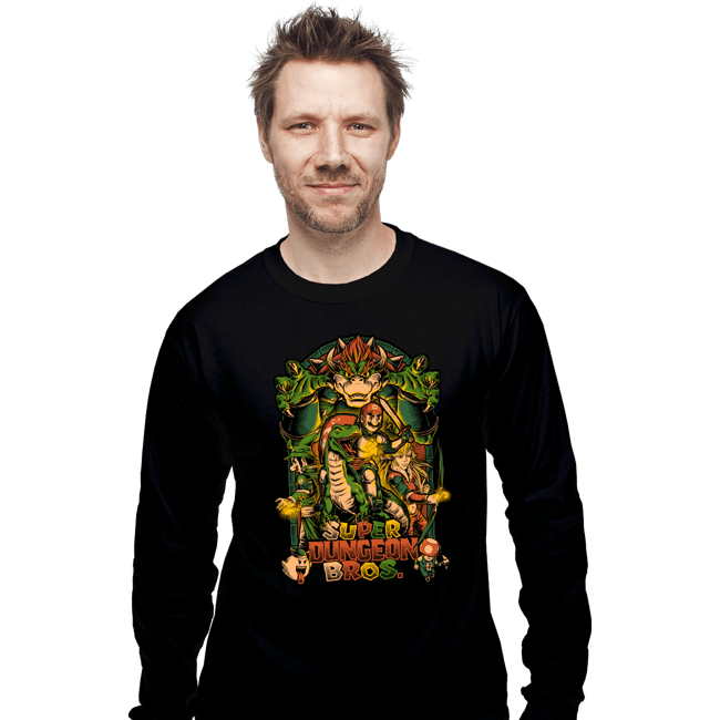 Daily_Deal_Shirts Long Sleeve Shirts, Unisex / Small / Black Super Dungeon Bros