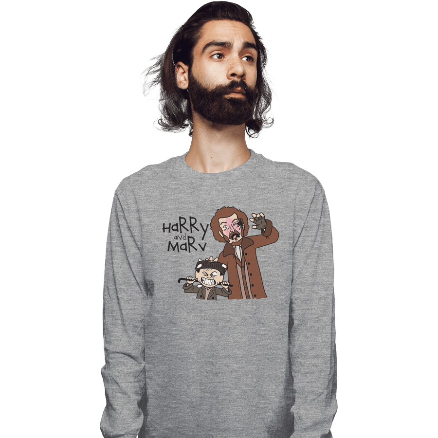 Shirts Long Sleeve Shirts, Unisex / Small / Sports Grey Harry And Marv
