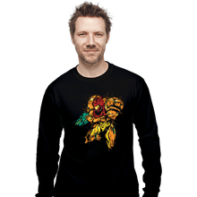 Load image into Gallery viewer, Shirts Long Sleeve Shirts, Unisex / Small / Black Metroid - Galactic Bounty Hunter
