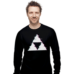 Shirts Long Sleeve Shirts, Unisex / Small / Black Ddjvigo's Glitch Triforce