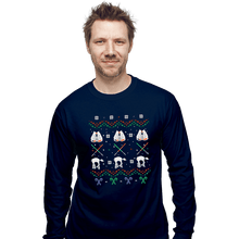Load image into Gallery viewer, Shirts Long Sleeve Shirts, Unisex / Small / Navy Hothy Christmas
