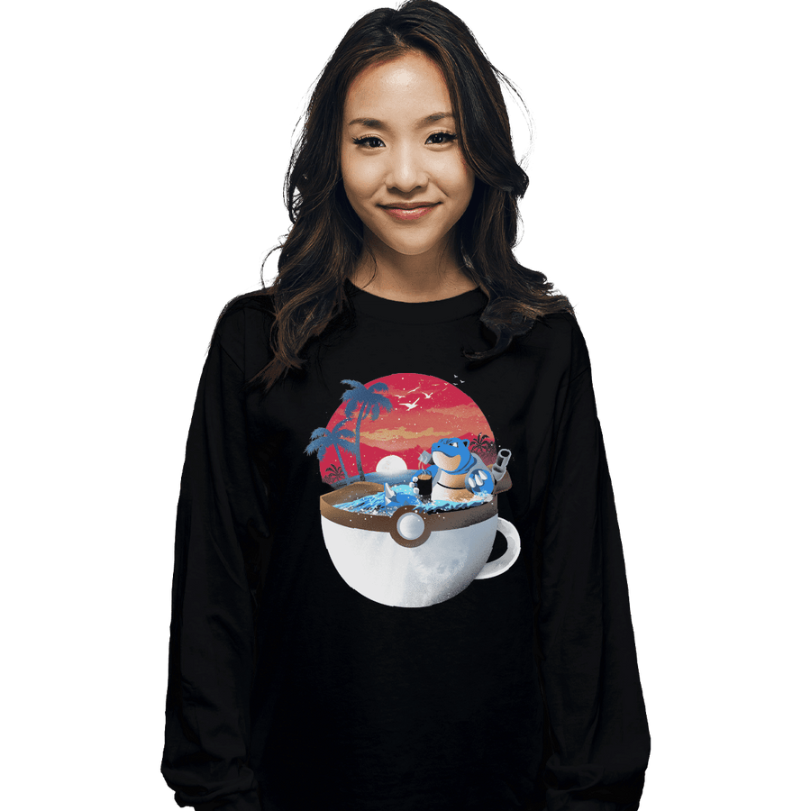 Shirts Long Sleeve Shirts, Unisex / Small / Black Cup Of Water