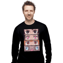Load image into Gallery viewer, Shirts Long Sleeve Shirts, Unisex / Small / Black Demon Eyes
