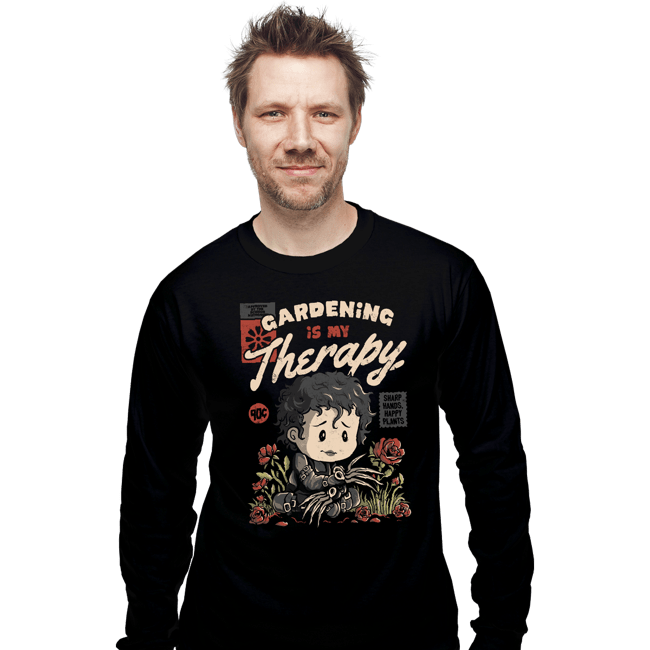 Daily_Deal_Shirts Long Sleeve Shirts, Unisex / Small / Black Gardening Is My Therapy