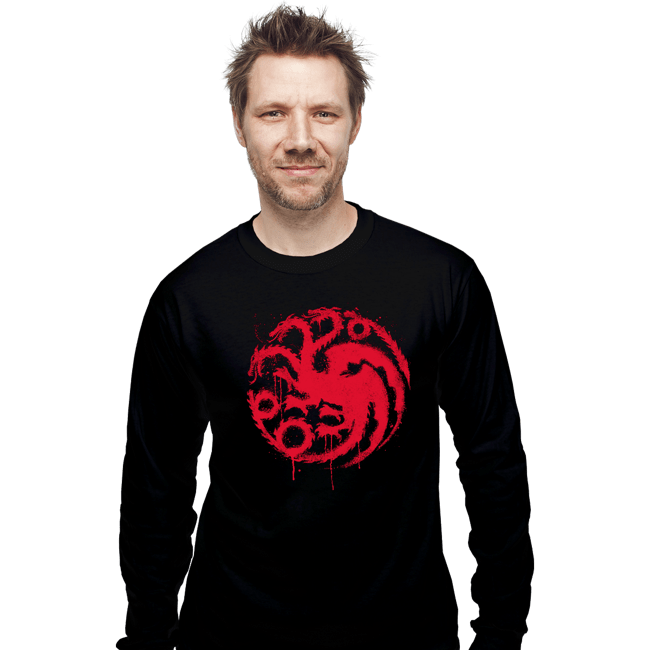 Secret_Shirts Long Sleeve Shirts, Unisex / Small / Black Three Headed Dragon