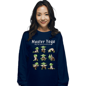 Secret_Shirts Long Sleeve Shirts, Unisex / Small / Navy Master Yoga!