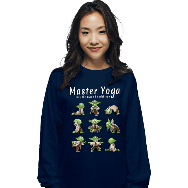 Secret_Shirts Long Sleeve Shirts, Unisex / Small / Navy Master Yoga!