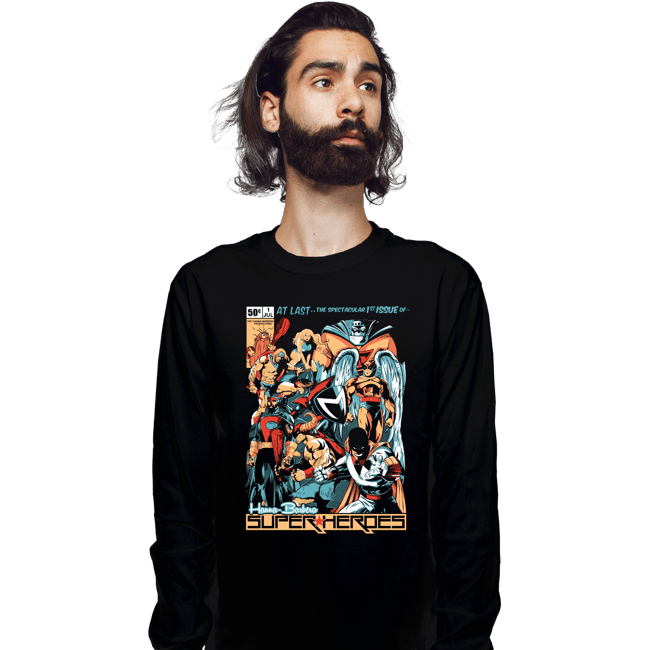 Secret_Shirts Long Sleeve Shirts, Unisex / Small / Black HB Superheroes