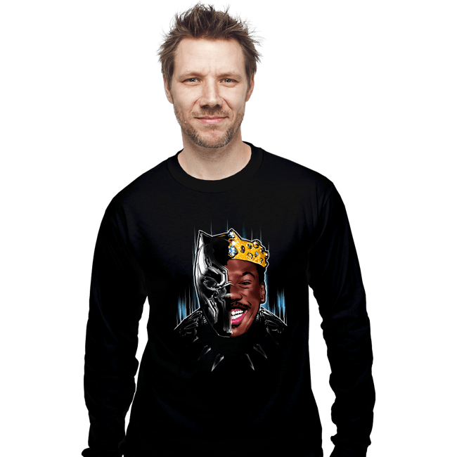 Shirts Long Sleeve Shirts, Unisex / Small / Black Black Panther Of Zamunda