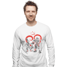 Load image into Gallery viewer, Shirts Long Sleeve Shirts, Unisex / Small / White Kingdom Sumi-e
