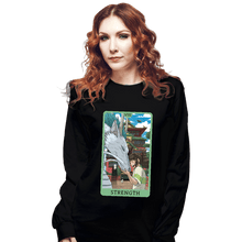 Load image into Gallery viewer, Daily_Deal_Shirts Long Sleeve Shirts, Unisex / Small / Black Tarot Ghibli Strength
