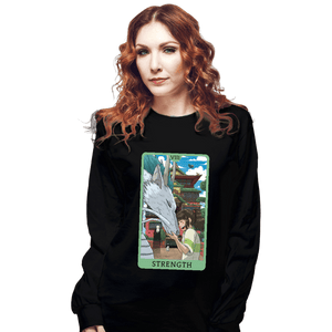 Daily_Deal_Shirts Long Sleeve Shirts, Unisex / Small / Black Tarot Ghibli Strength