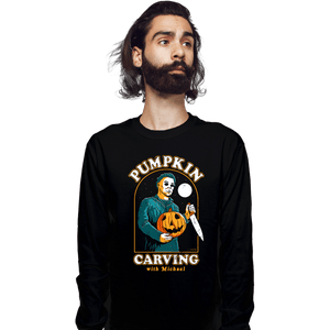 Secret_Shirts Long Sleeve Shirts, Unisex / Small / Black Halloween Carving