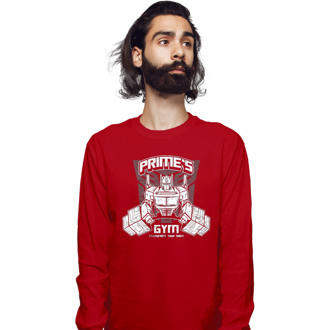 Shirts Long Sleeve Shirts, Unisex / Small / Red Prime's Gym