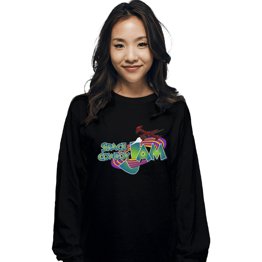 Shirts Long Sleeve Shirts, Unisex / Small / Black Space Cowboy Jam