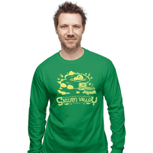 Load image into Gallery viewer, Shirts Long Sleeve Shirts, Unisex / Small / Irish Green Relax In Saturn Valley

