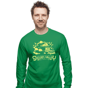 Shirts Long Sleeve Shirts, Unisex / Small / Irish Green Relax In Saturn Valley