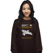 Load image into Gallery viewer, Shirts Long Sleeve Shirts, Unisex / Small / Dark Chocolate Serenity Service And Repair Manual
