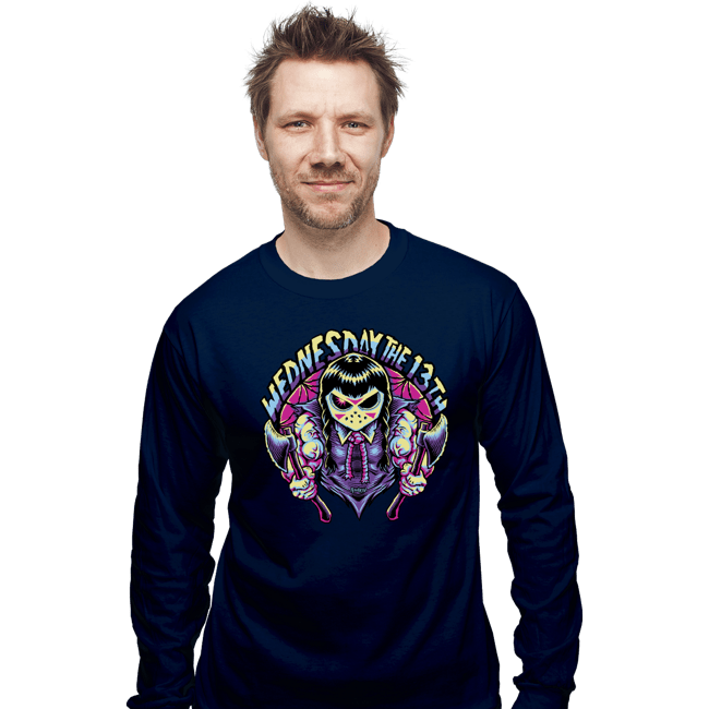 Daily_Deal_Shirts Long Sleeve Shirts, Unisex / Small / Navy Wednesday The 13th