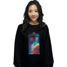 Load image into Gallery viewer, Shirts Long Sleeve Shirts, Unisex / Small / Black Tardis Color
