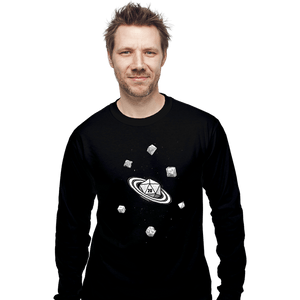 Secret_Shirts Long Sleeve Shirts, Unisex / Small / Black RPG Dice Galaxy