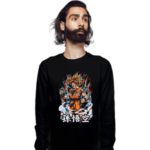 Daily_Deal_Shirts Long Sleeve Shirts, Unisex / Small / Black Rage Goku