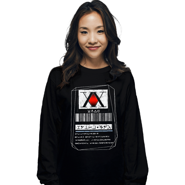 Shirts Long Sleeve Shirts, Unisex / Small / Black Hunter License